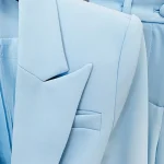Sky-Blue-One-Button-Solid-Blazer-Flared-Trousers-Women-Set-Elegant-Office-Lady-Coat-Pants-Suit-3