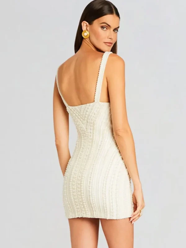 Women-Celebrity-Summer-Sexy-Sleeveless-Pearl-Studded-White-Mini-Bodycon-Dress-2024-Elegant-Evening-Club-Party-3