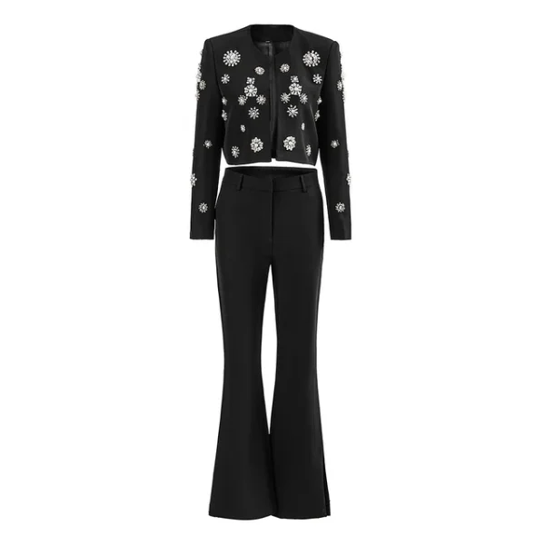 kf-S92115455dea743fbb91ac38fd09e432f8-Luxurious-Design-Sparkle-Rhinestones-Women-Street-Black-2PCS-Pants-Suits-Open-Short-Jacket-Wide-leg-Trousers