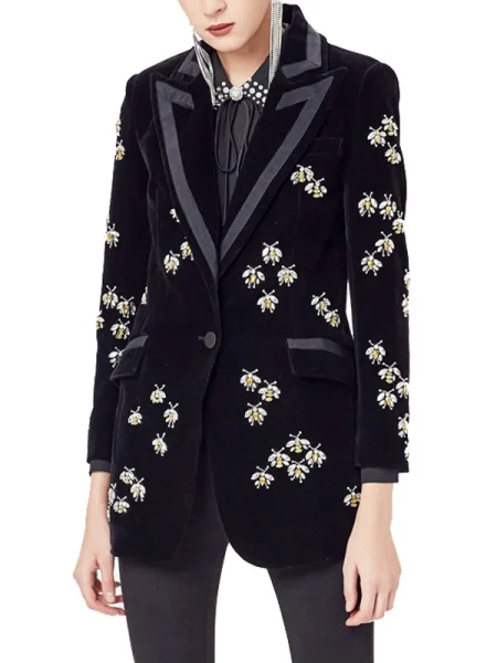 kf-HTB1DelDKyrpK1RjSZFhq6xSdXXaj-2022-Top-Fashion-Women-s-High-Street-Luxury-Black-Velvet-Blazers-Notched-Animal-Bee-Beading-Fit