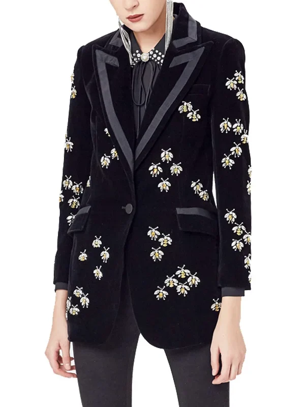 kf-HTB1DelDKyrpK1RjSZFhq6xSdXXaj-2022-Top-Fashion-Women-s-High-Street-Luxury-Black-Velvet-Blazers-Notched-Animal-Bee-Beading-Fit