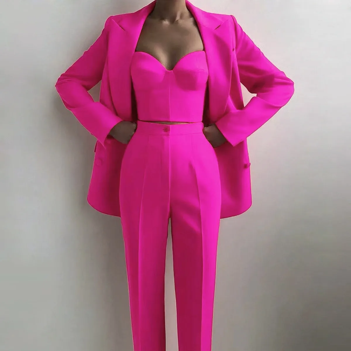 kf-S4de24152750a40c48df68c18576ea5053-American-European-Fresh-Fuchsia-Color-3PCS-Blazer-Set-with-Bre-Top-and-Pencil-Pants-Women-Chic