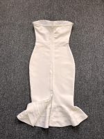 White Strapless Diamond Design Celebrity Bandage Dress (5)