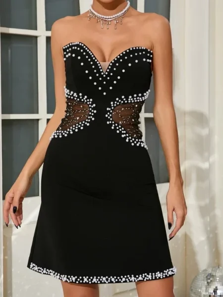 kf-Sc34def1b8ad049649c1a2c72e4093faaM-Sexy-Strapless-Mesh-Patchwrok-Pearl-Beaded-Mini-Dresses-Women-Black-Sleeveless-Backless-A-line-Dresses-Evening